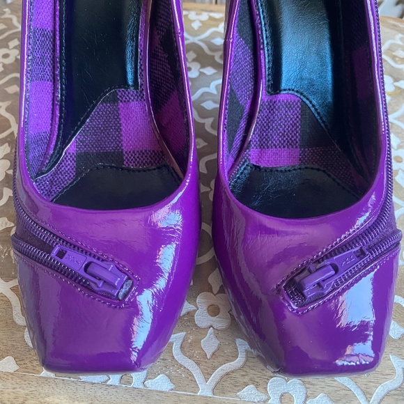 ποΈ Spring Purple Square Toe with Chunky Heel, Size 8 - Picture 3 of 10